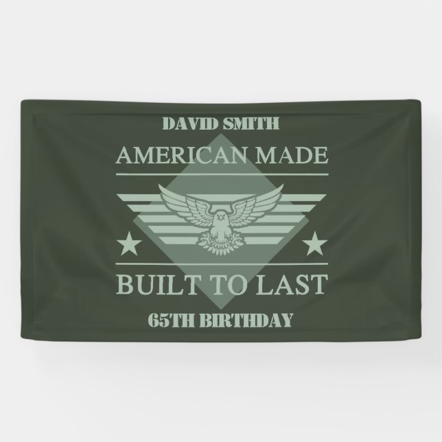 Banderoles American Made 65th Birthday (Horizontal)