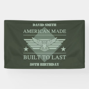 Banderoles American Made 80th Birthday