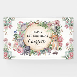 Banderoles Amérindiens d'Australie Floral Joyeux Anniversaire