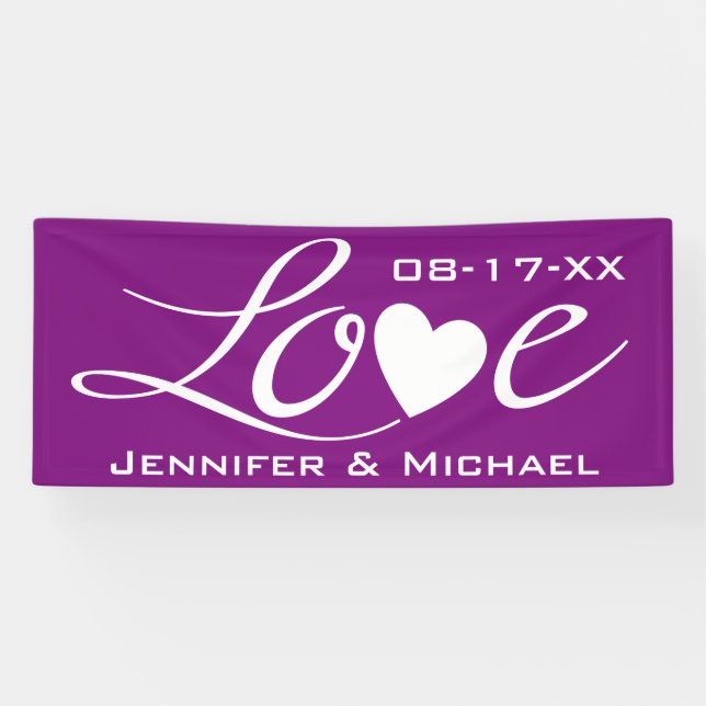 Banderoles amour avec un coeur (Horizontal)