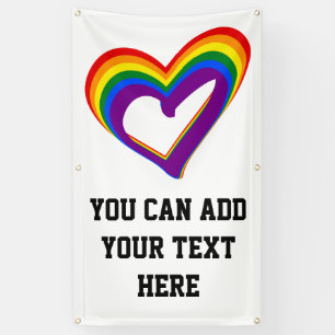 Banderoles Amour d'homosexuel de coeur de drapeau