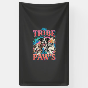 Banderoles Amoureux des chiens Ma tribu a des pattes