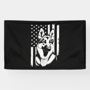 Banderoles Amoureux du chien berger allemand Drapeau américai