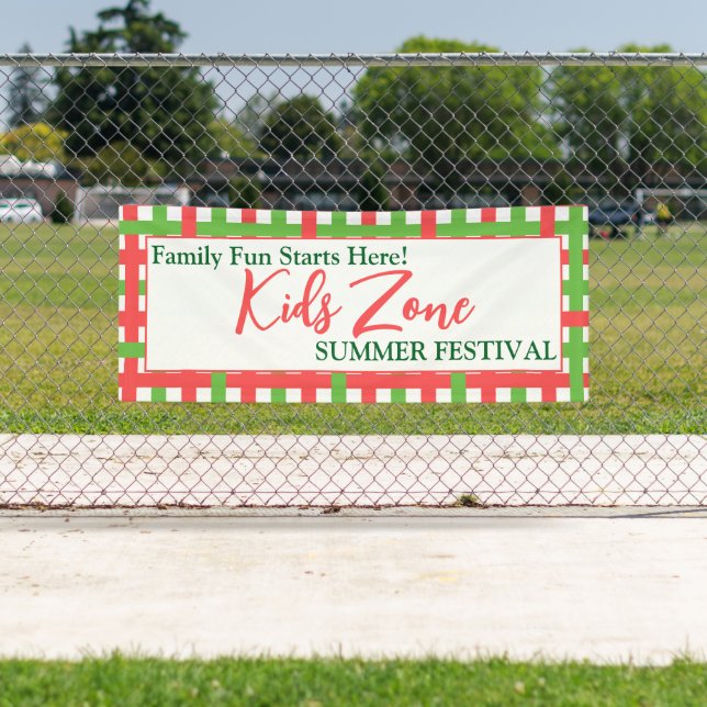 Banderoles Amusant en famille ! Festival d'été personnalisé p (En situation)