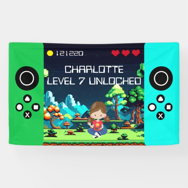 Banderoles Amusant Novelty Computer Jeu Anniversaire Fête (Horizontal)