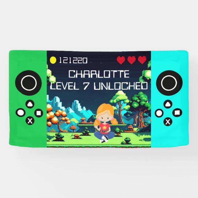 Banderoles Amusant Novelty Computer Jeu Anniversaire Fête (Horizontal)