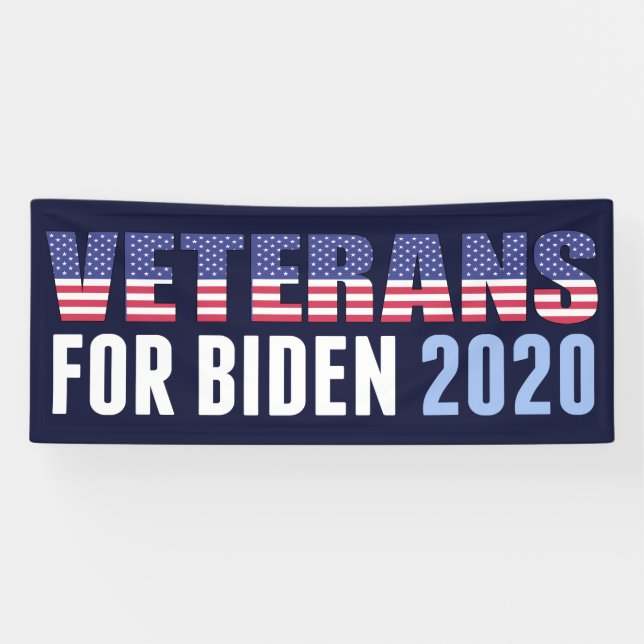 Banderoles Anciens combattants de Biden (Horizontal)
