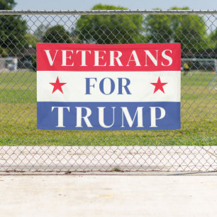Banderoles Anciens Combattants Pour Trump 2024   Vote républi