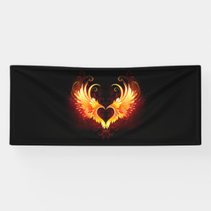 Banderoles Angel Fire Heart with Wings