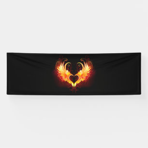 Banderoles Angel Fire Heart with Wings