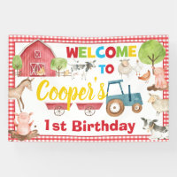 Animaux de ferme Barnyard Anniversaire Bienvenue C