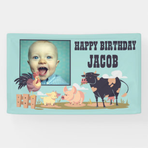 Banderoles Animaux de ferme Barnyard Anniversaire de enfant P