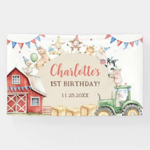 Banderoles Animaux de Ferme de la Barnyard Mignons 1er Annive