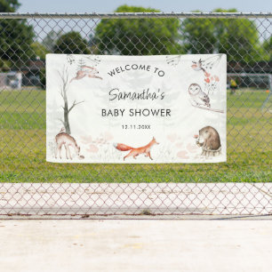 Banderoles Animaux de la forêt Animaux rustiques Fête prénata