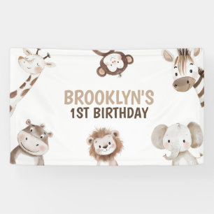 Banderoles Animaux Mignons Safari Jungle Anniversaire Enfants