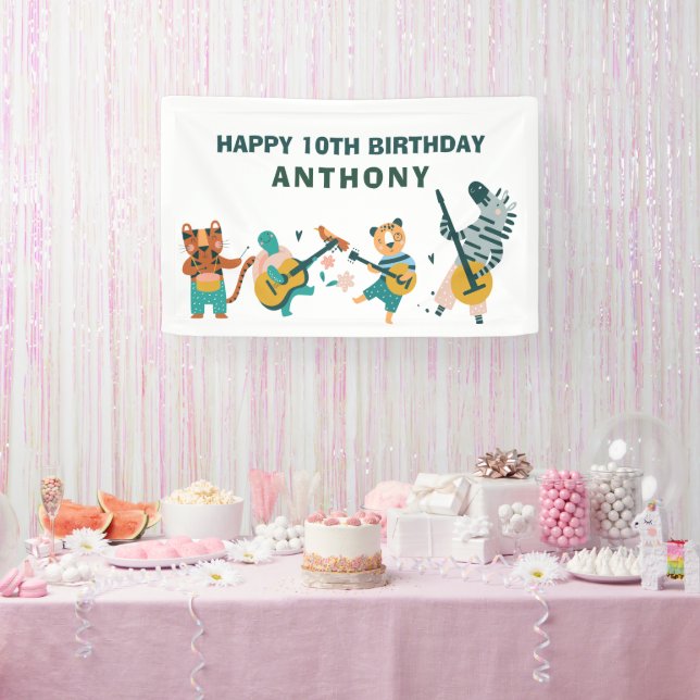 Banderoles Animaux musicaux Anniversaire (Fête)