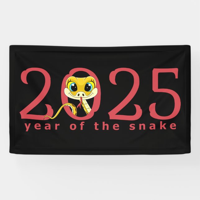 Banderoles Année chinoise du serpent (Horizontal)
