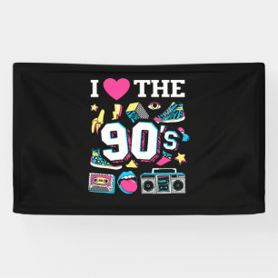 Banderoles Années 90 I Heart the Nineties