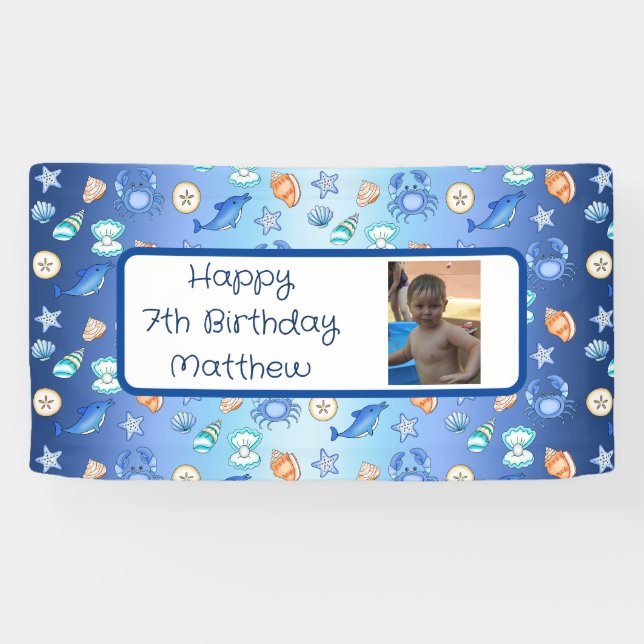 Banderoles Anniversaire à thème personnalisé (Horizontal)