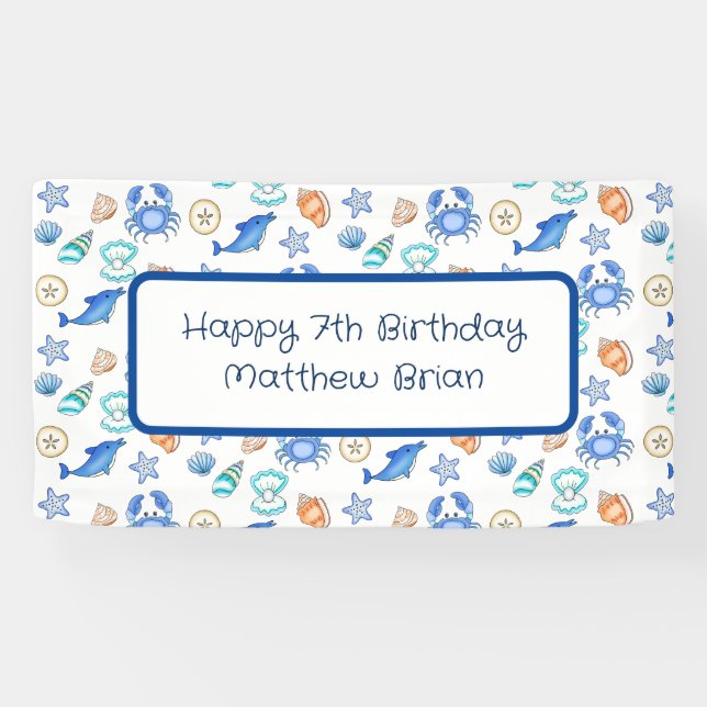 Banderoles Anniversaire à thème personnalisé (Horizontal)
