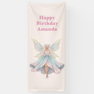 Banderoles Anniversaire Couleurs Pastel Fée Ange Magique