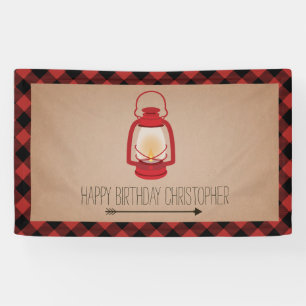 Banderoles Anniversaire de camping de lanterne de plaid de