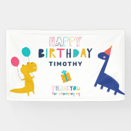 Banderoles Anniversaire de Cute Dinosaur Merci de Stomping pa