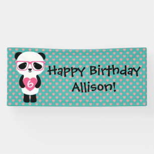 Banderoles Anniversaire de Cute Panda