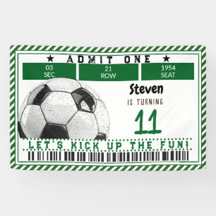 Banderoles Anniversaire de enfant de football