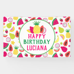 Banderoles Anniversaire de Fruits Tutti à l'ananas