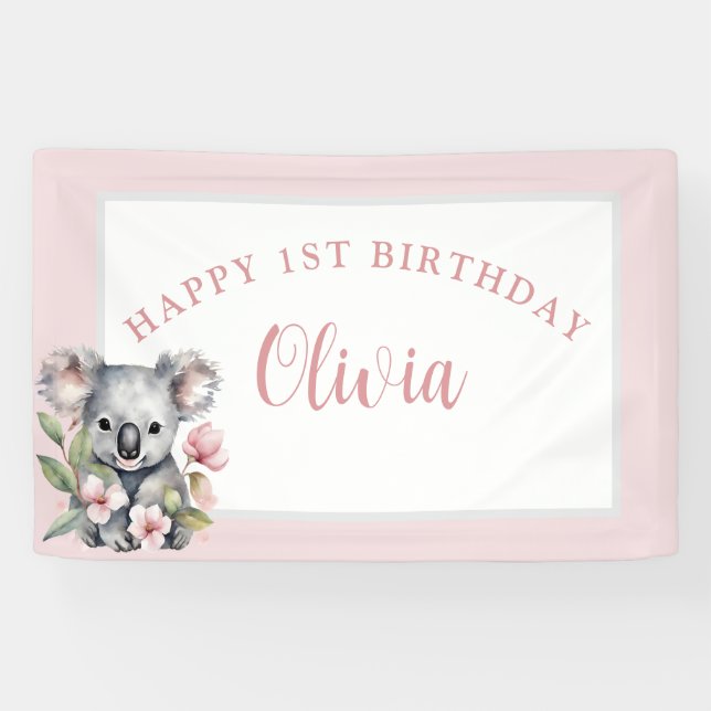 Banderoles Anniversaire de Koala Bear (Horizontal)