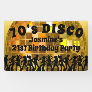 Banderoles Anniversaire de la disco des années 70   Boule Par