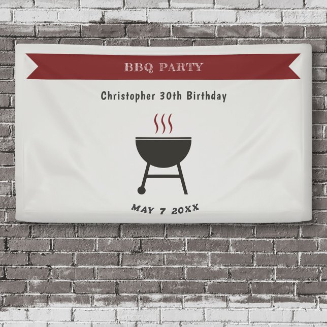 Banderoles Anniversaire de la fête du barbecue (BBQ Party Birthday Banner)