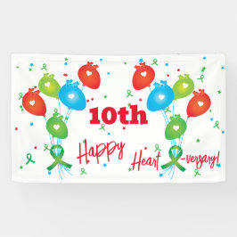 Banderoles Anniversaire de la transplantation cardiaque Perso