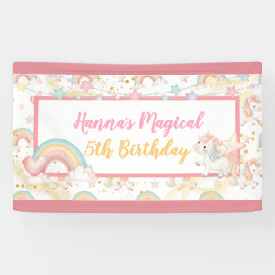 Banderoles Anniversaire de Licorne Magique