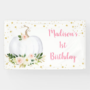 Banderoles Anniversaire de l'or rose petit Citrouille