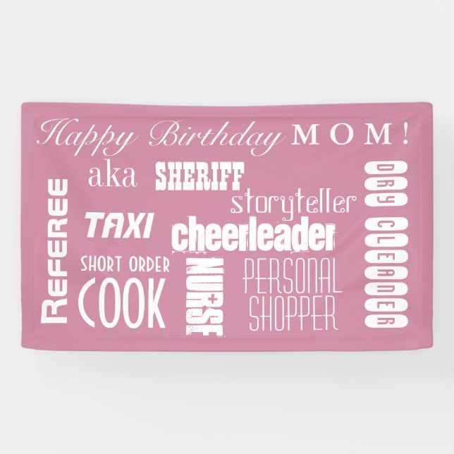 Banderoles Anniversaire de maman (Horizontal)
