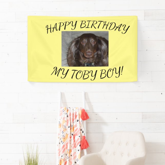 Banderoles Anniversaire de mon chien (En situation)