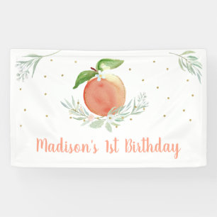 Banderoles Anniversaire de Peach Gold Floral