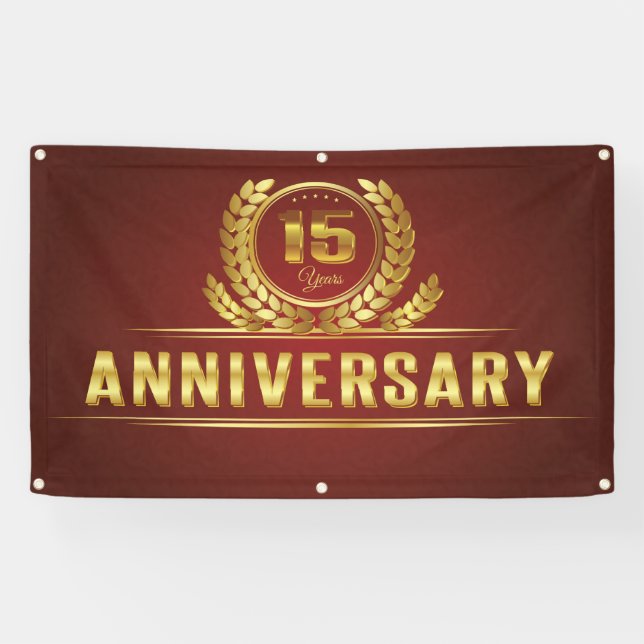 Banderoles anniversaire de quinze ans (Horizontal)