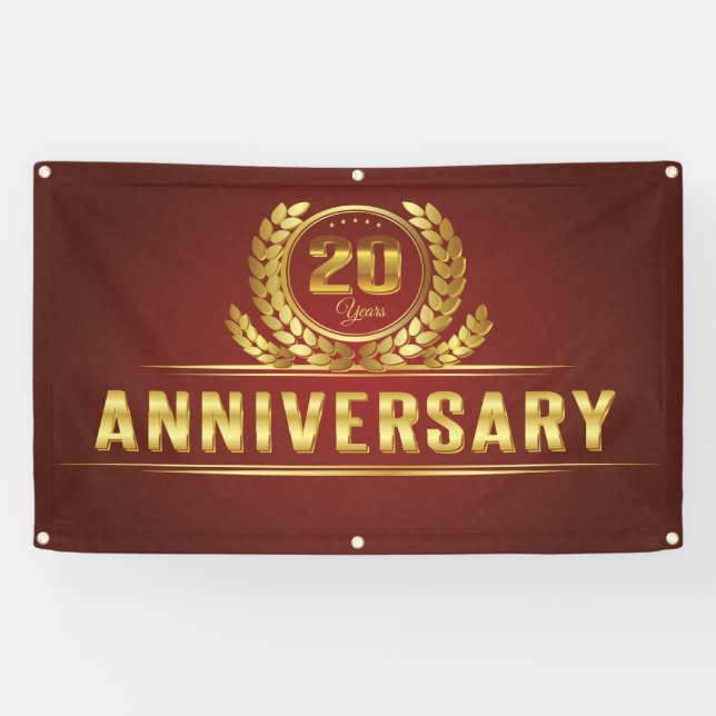 Banderoles anniversaire de vingt ans (Horizontal)