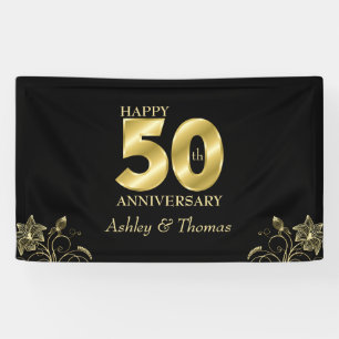 Banderoles Anniversaire des chiffres d'or
