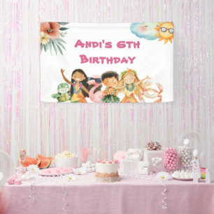 Banderoles Anniversaire des enfants Aloha Luau