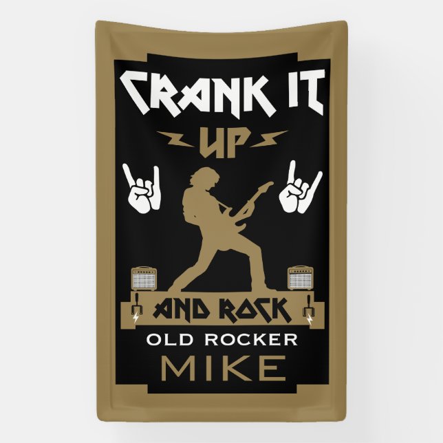 Banderoles Anniversaire des Rockers de 70 ans (Verticale)
