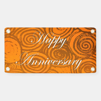 Banderoles Anniversaire des tourbillons orange