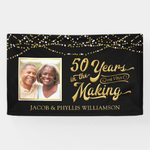 Banderoles Anniversaire d'or   50 ANS DANS LA FABRICATION DE 