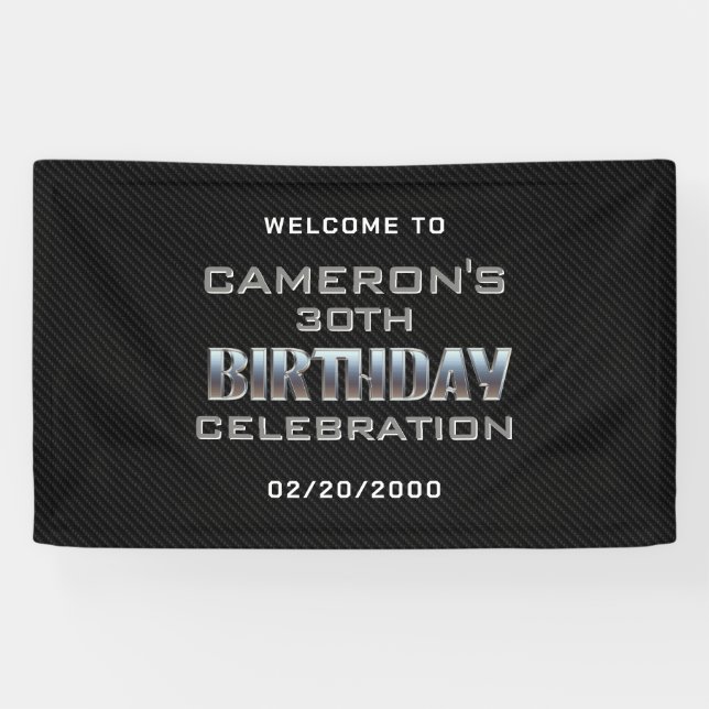 Banderoles Anniversaire du garçon masculin (Horizontal)