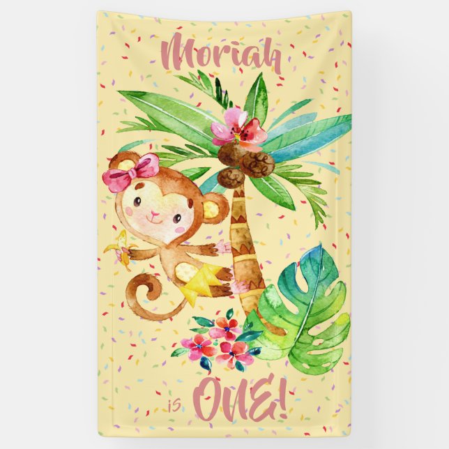 Banderoles Anniversaire du moine tropical (Vertical)