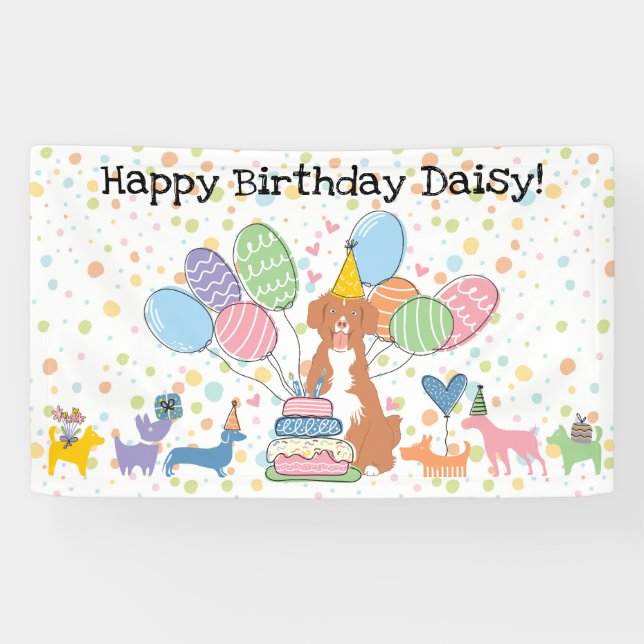 Banderoles Anniversaire du Nova Scotia Duck Tolling Retriever (Horizontal)