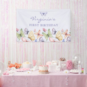 Banderoles Anniversaire du papillon pourpre
